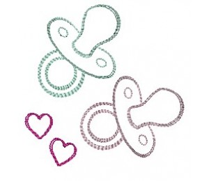 Stickdatei - Schnuller doppelt Doodle